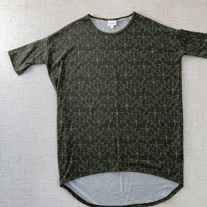 LuLaRoe Irma size XXS Green Leaf Leaves